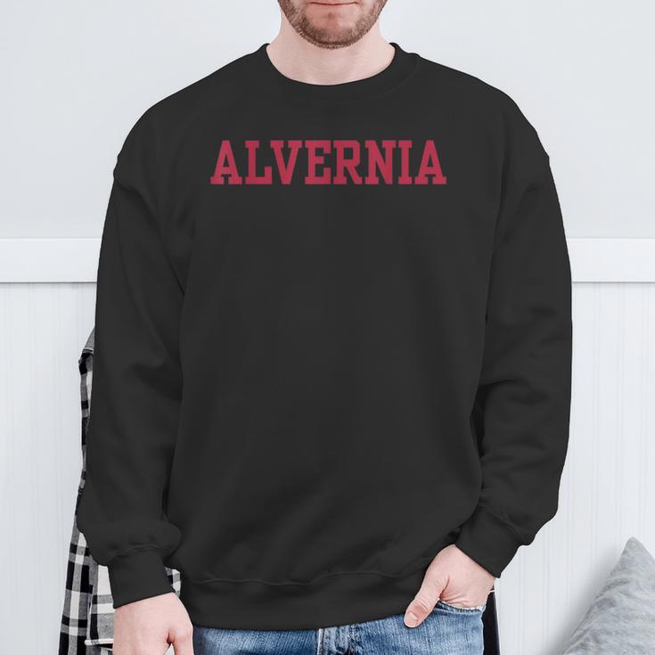 Alvernia Vintage Arch University Sweatshirt Gifts for Old Men