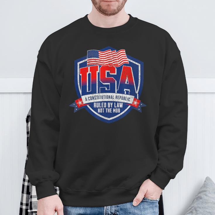 America A Constitutional Republic Vintage Sweatshirt Gifts for Old Men