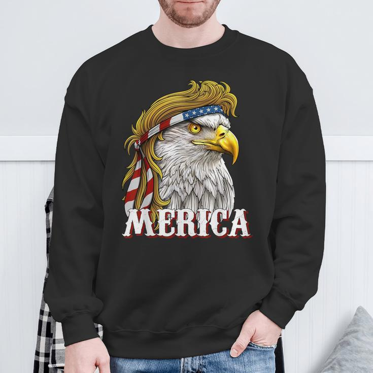 America Patriotic Usa Flag Eagle Of Freedom 4Th Of July Sweatshirt Gifts for Old Men