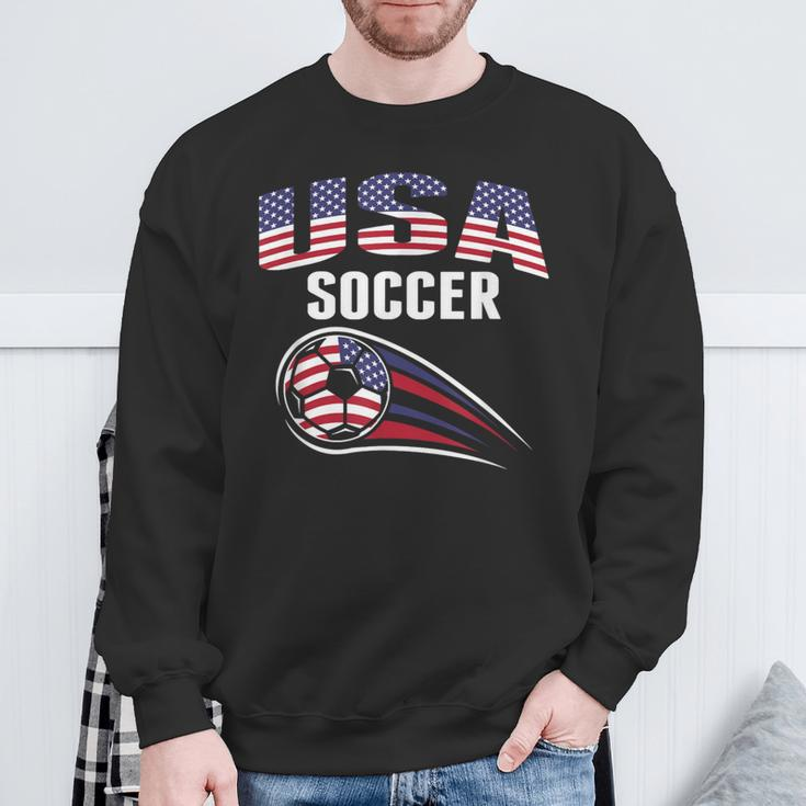America Soccer Fans Jersey United States Football Lovers Sweatshirt Gifts for Old Men