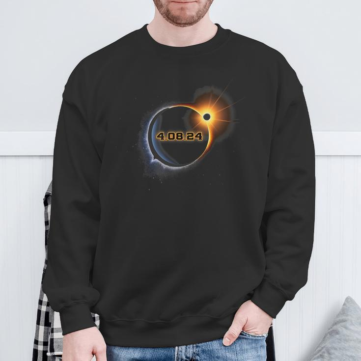 America Totality 08 April 24 Total Solar Eclipse 2024 Sweatshirt Gifts for Old Men