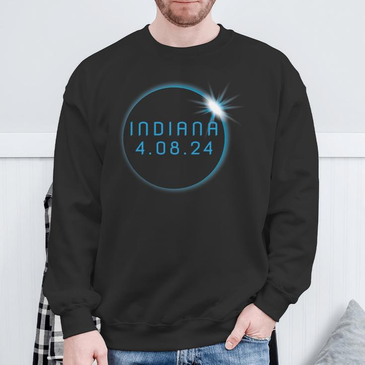 America Totality 2024 Indiana Total Solar Eclipse Chaser Sweatshirt Gifts for Old Men