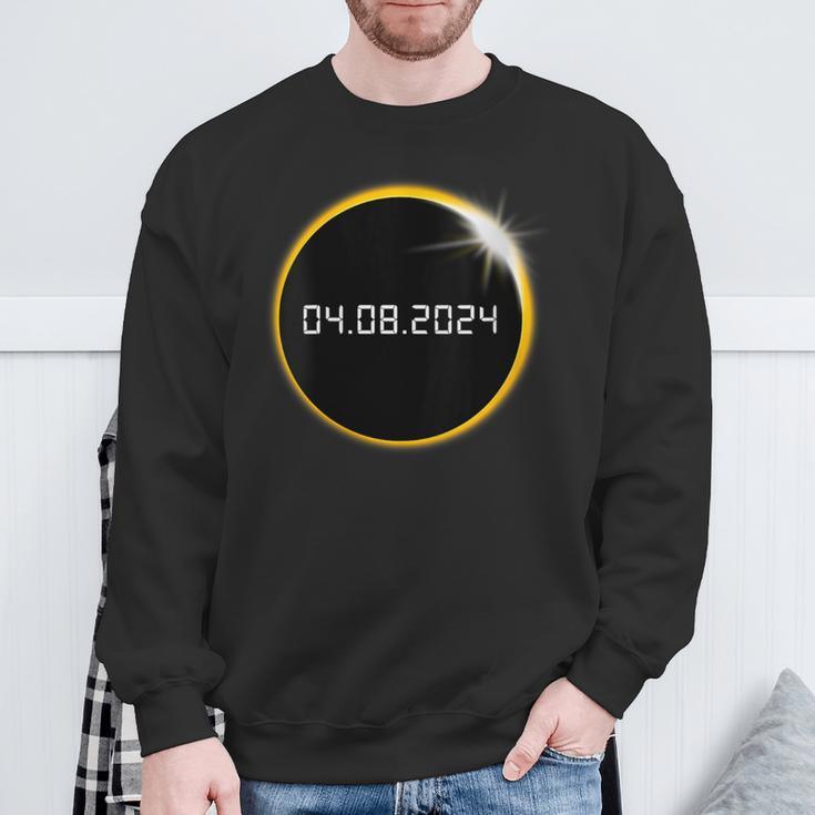 America Totality Spring April 8 24 Total Solar Eclipse 2024 Sweatshirt Gifts for Old Men