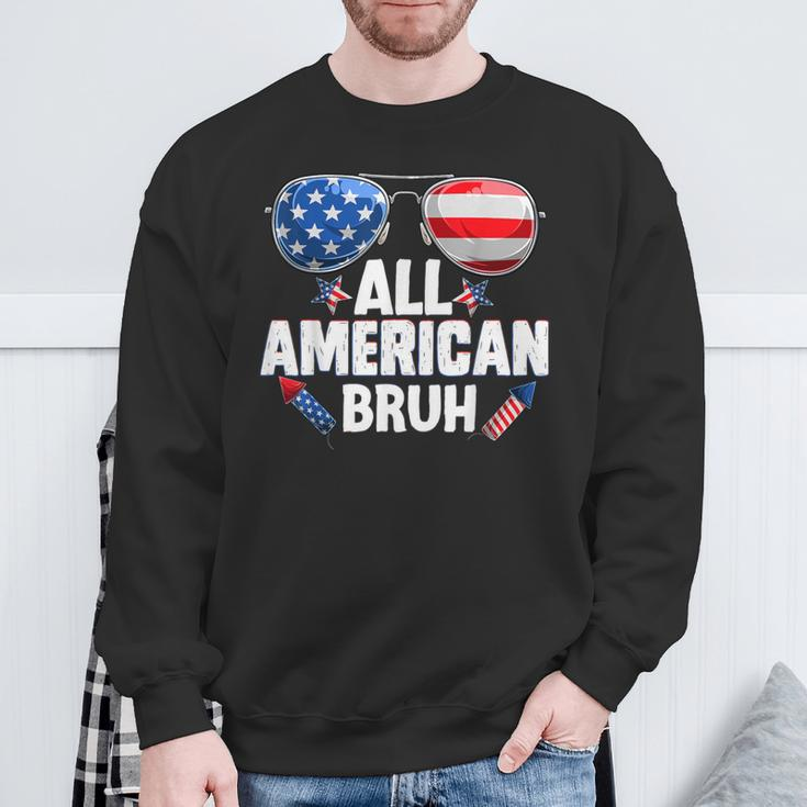 All American Bruh Fourth Of July Boys American N Sweatshirt Gifts for Old Men