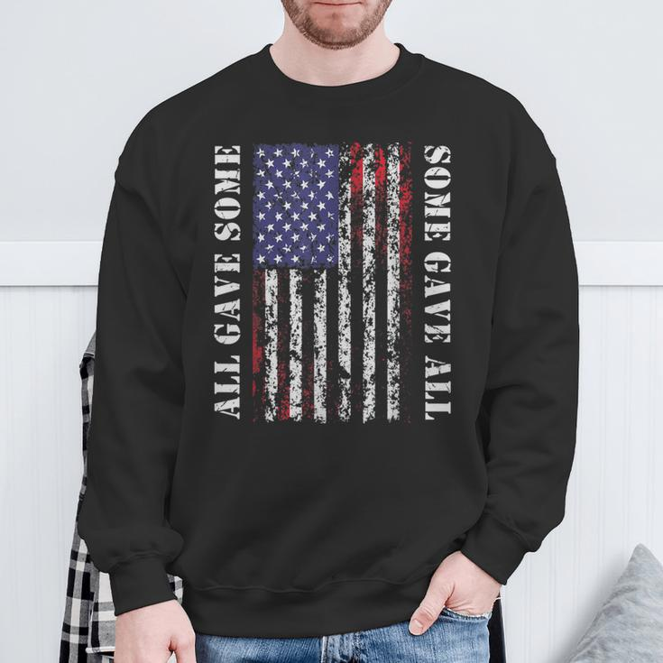 American Flag 4Th Of July Memorial Day Stars Stripes Patriot Sweatshirt Gifts for Old Men