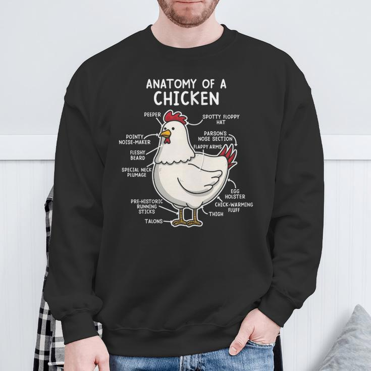 Anatomy Of A Chicken Country Farm Women Girl Sweatshirt Gifts for Old Men