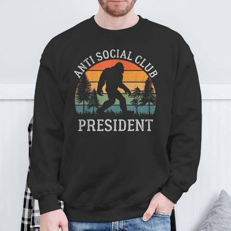 Anti Social Club President Antisocial Bigfoot Sweatshirt Gifts for Old Men