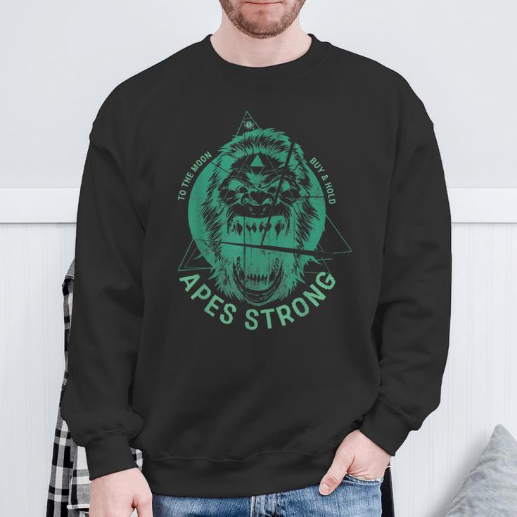 Apes Strong Amc Army Ape Trading Meme Sweatshirt Gifts for Old Men