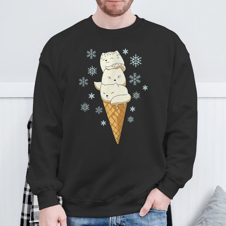 Arctic Fox Ice Cream Sweatshirt Gifts for Old Men