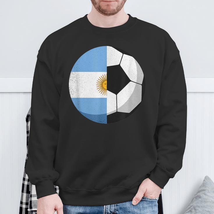 Argentinien Flagge Fußball Kinder Fußball Papa Sport Sweatshirt Geschenke für alte Männer