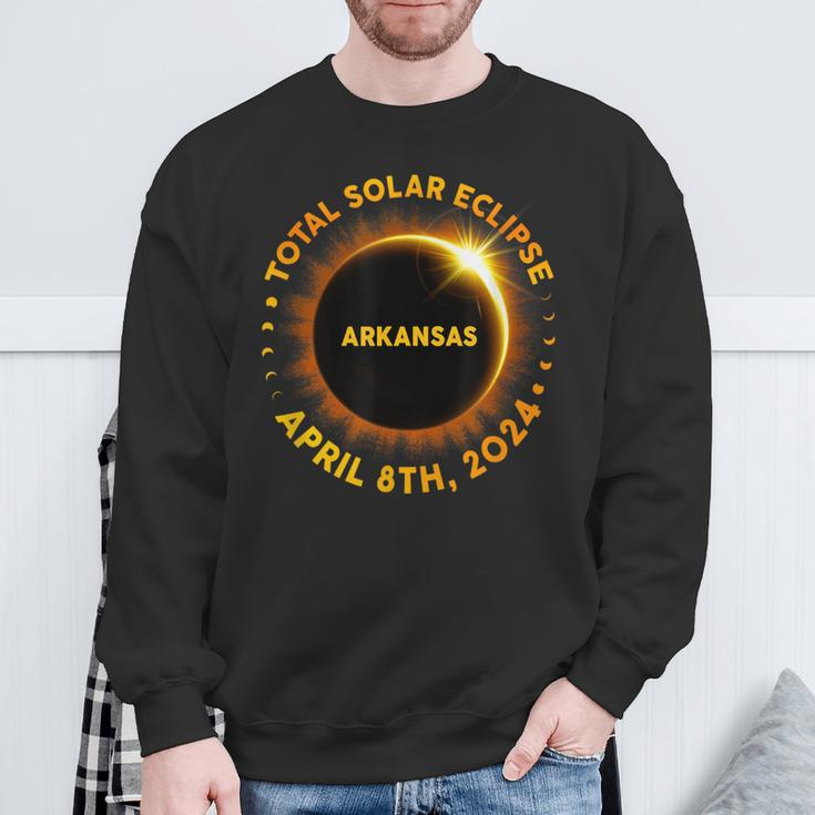 Arkansas Total Solar Eclipse 2024 Totality April 8Th 2024 Sweatshirt Gifts for Old Men