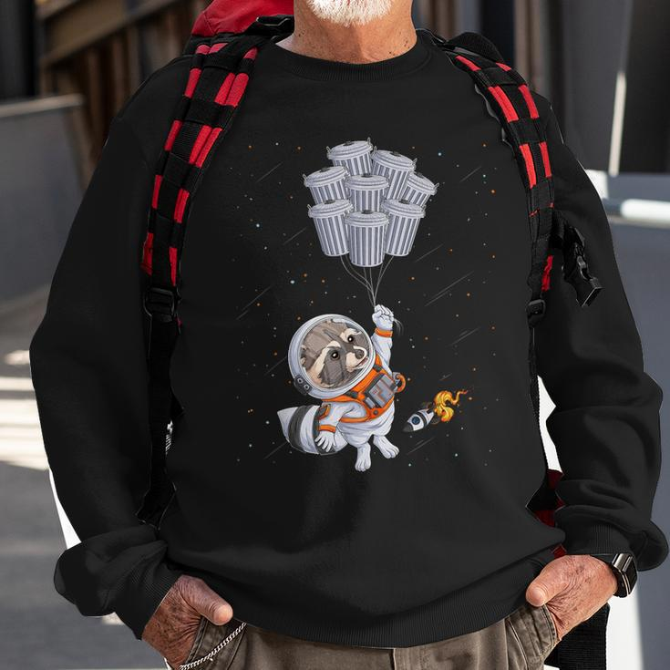 Astronaut Animal Raccoon Moon Trash Cans Space Sweatshirt Gifts for Old Men