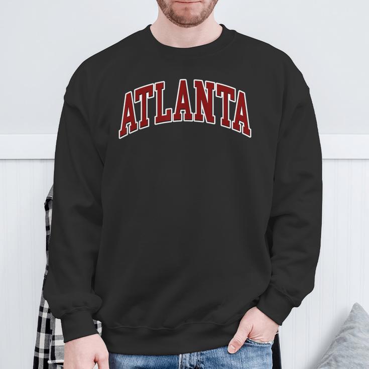 Atlanta Hometown Pride Throwback Print Classic Sweatshirt Gifts for Old Men