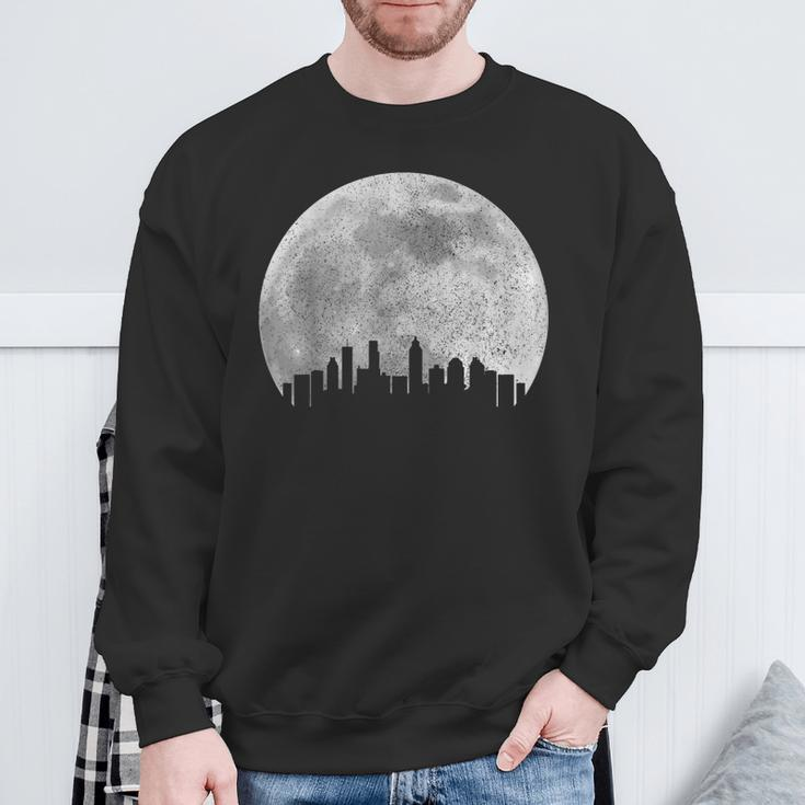 Atlanta Skyline Moon Pride Georgia Vintage Atlanta Sweatshirt Gifts for Old Men