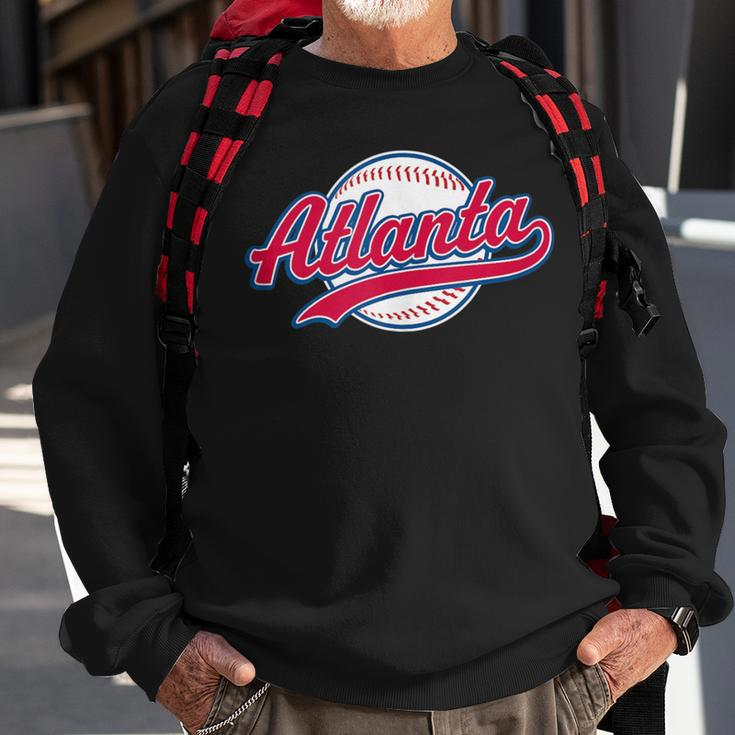 Atlanta Vintage Baseball Throwback Retro Sweatshirt Gifts for Old Men