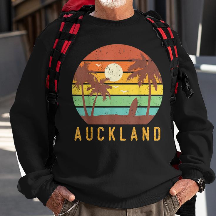 Auckland New Zealand Retro Surf Beach Vibe Vintage 70S Sweatshirt Gifts for Old Men