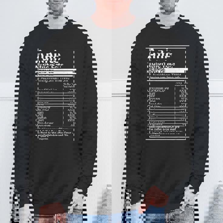 Auntie Nutrition Facts Sweatshirt Gifts for Old Men