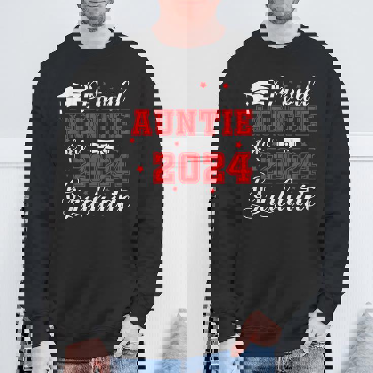 Auntie Senior 2024 Proud Auntie Of A Class Of 2024 Graduate Sweatshirt Gifts for Old Men