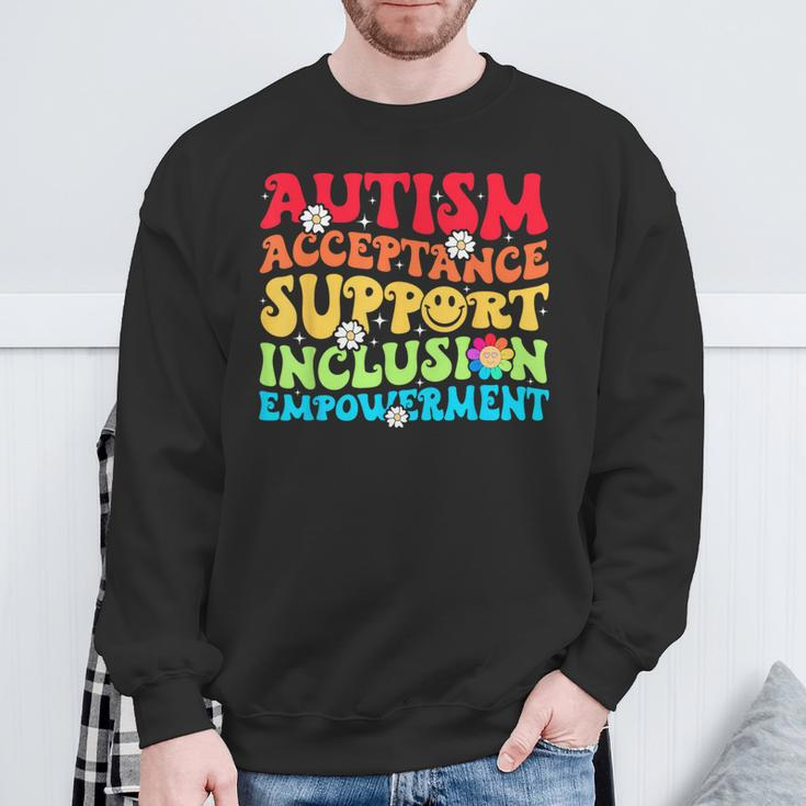 Autism Awareness Acceptance Support Inclusion Empowerment Sweatshirt Gifts for Old Men