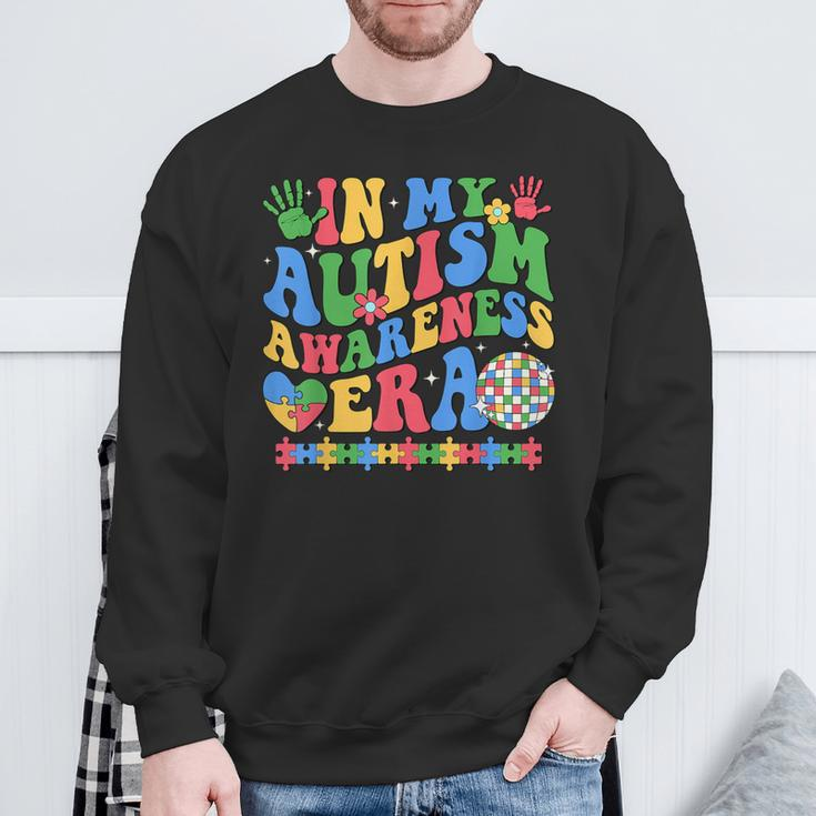 In My Autism Awareness Era Retro Disco In April We Wear Blue Sweatshirt Gifts for Old Men