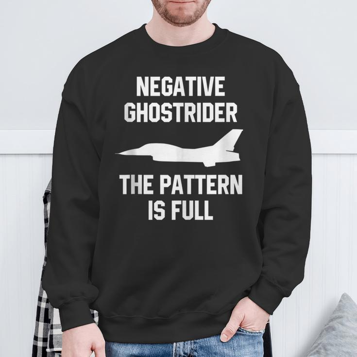 Aviation Negative Ghost Rider Pattern Is Full Sweatshirt Gifts for Old Men
