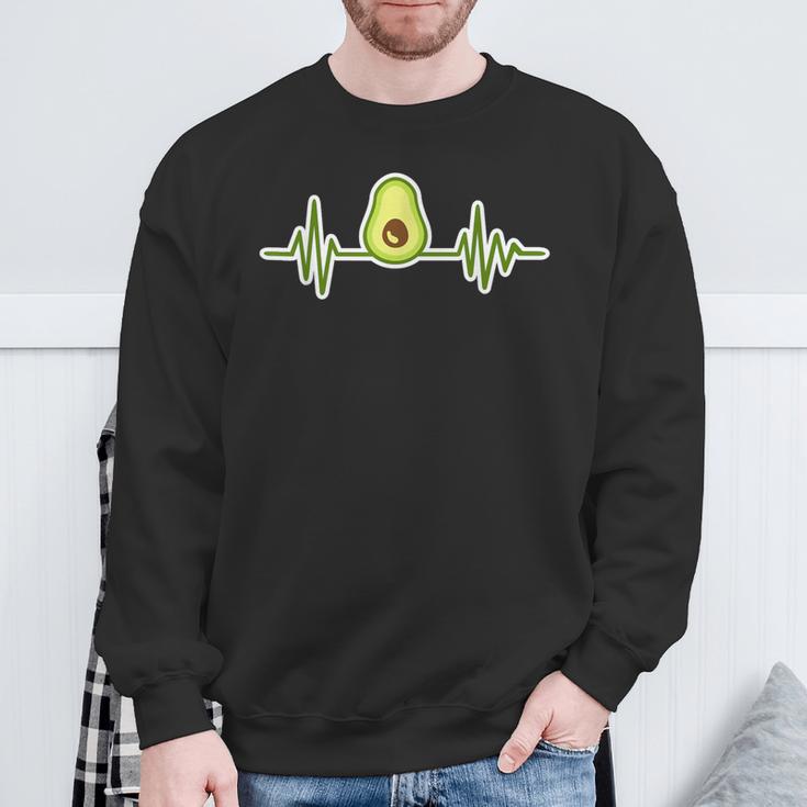 Avocado Heartbeat Sweatshirt Geschenke für alte Männer