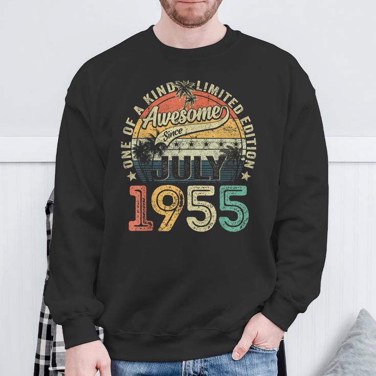 Awesome Since July 1955 Vintage 69Th Birthday Men Sweatshirt Gifts for Old Men