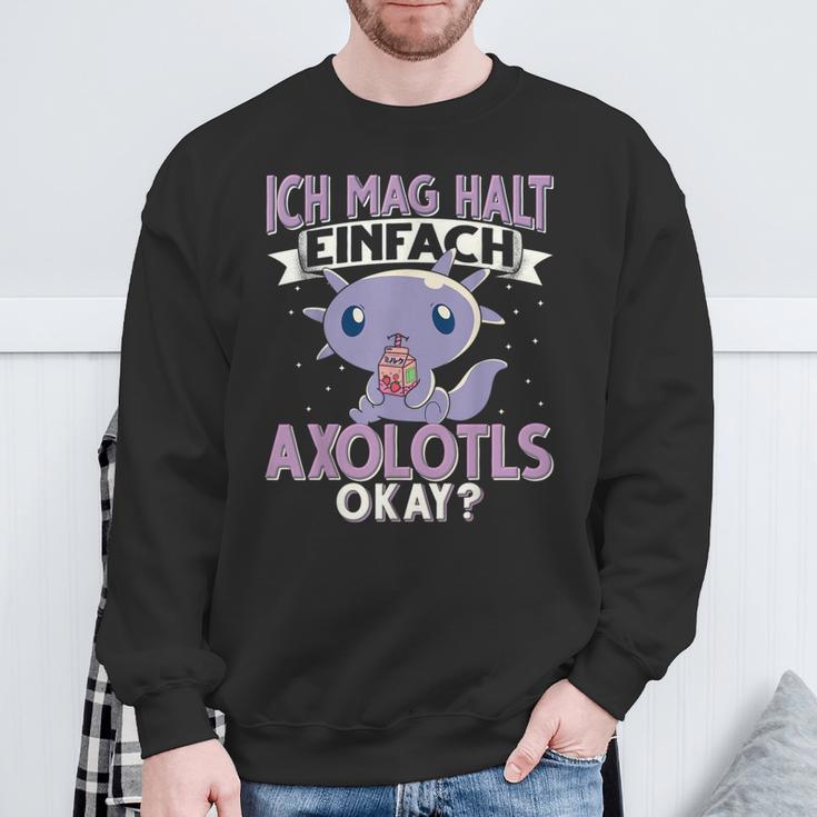 Axolotl Ich Mag Halt Einfach Axolotls S Sweatshirt Geschenke für alte Männer