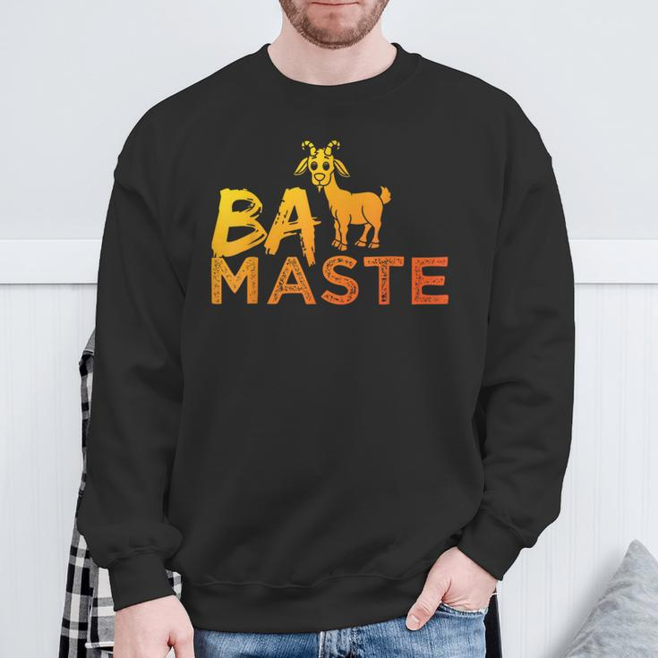 Baa Maste Goat Yoga Crazy Animal Sweatshirt Gifts for Old Men