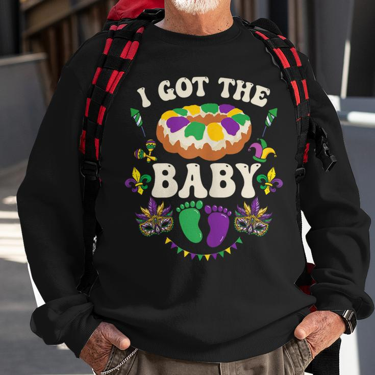 I Got The Baby Pregnancy Announcement Mardi Gras Sweatshirt Gifts for Old Men