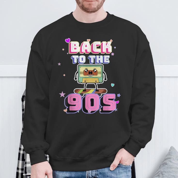 Back To The 90S 90Er Jahre Kleidung Kostüm Outfit S Sweatshirt Geschenke für alte Männer