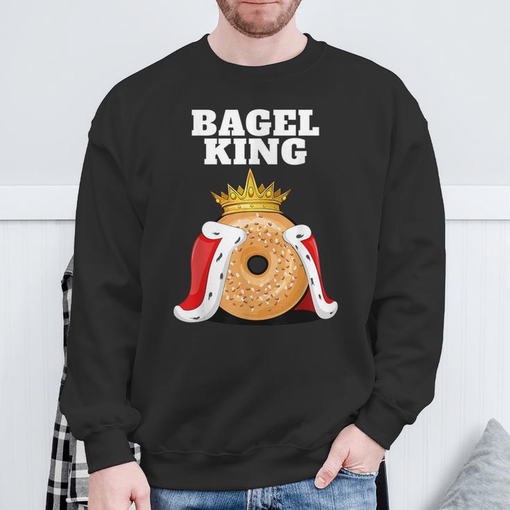 Bagel King Bagel Lover Cute Bagel Sweatshirt Geschenke für alte Männer