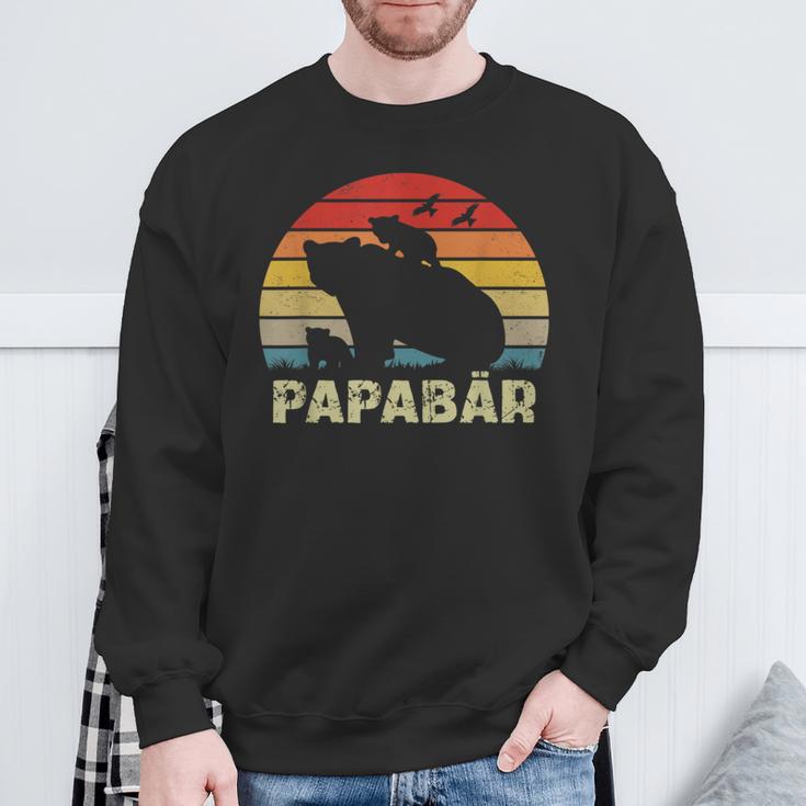 Bär Papaatertag Retro Papa Bär Sweatshirt Geschenke für alte Männer