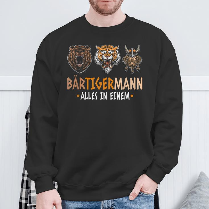 Bärtigermann Alles In Einem Bär Tiger Viking Man Sweatshirt Geschenke für alte Männer