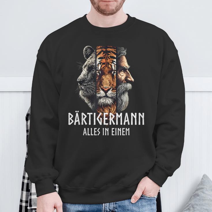 Bärtigermann Alles In Einem Bär Tigeriking Man Sweatshirt Geschenke für alte Männer