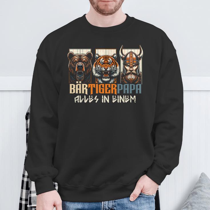 Bärtigerpapa Beard Full Beard Bear Tiger Father Bear Tiger Man Dad Sweatshirt Geschenke für alte Männer