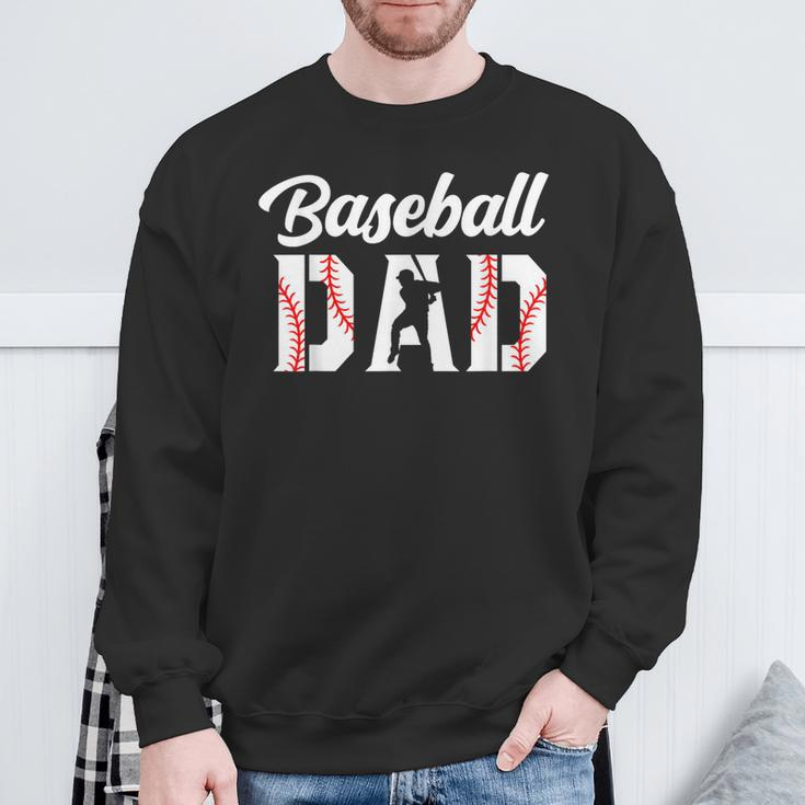Baseball Dad Apparel Dad Baseball Sweatshirt Gifts for Old Men