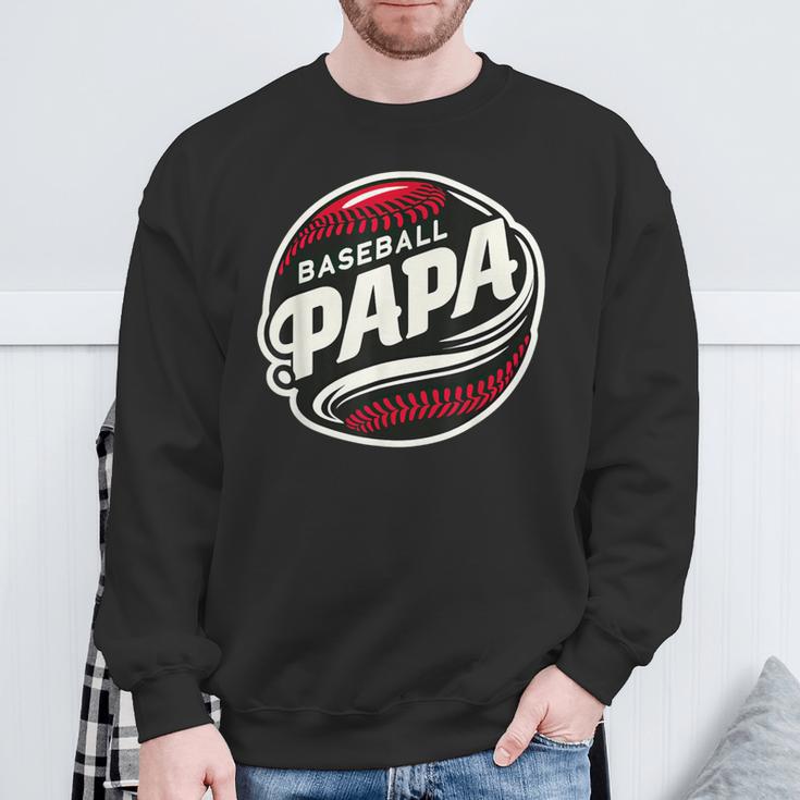 Baseball Papa Baseball Spieler Lustig Baseball Papa Familie Sweatshirt Geschenke für alte Männer