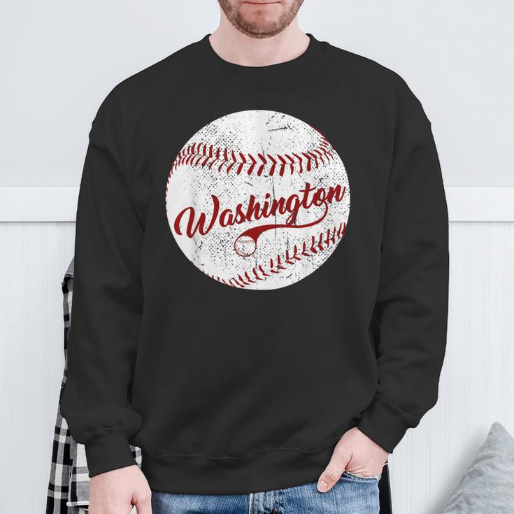 Baseball Washington Dc Team Love Baseball National Pastime Sweatshirt Gifts for Old Men