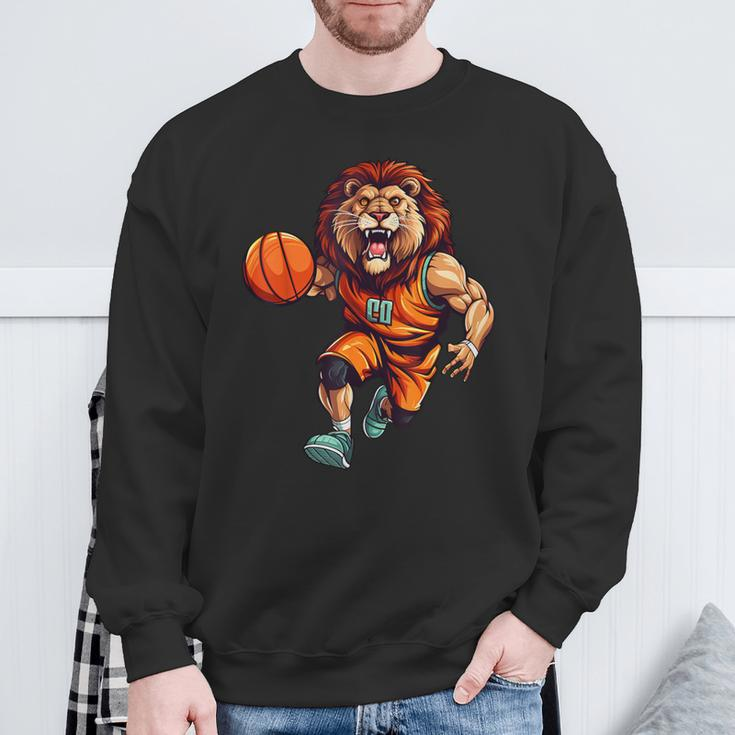 Basketball Lion Sweatshirt Geschenke für alte Männer