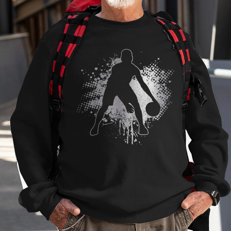 Basketball Vintage Bball Player Coach Sports Baller Sweatshirt Gifts for Old Men