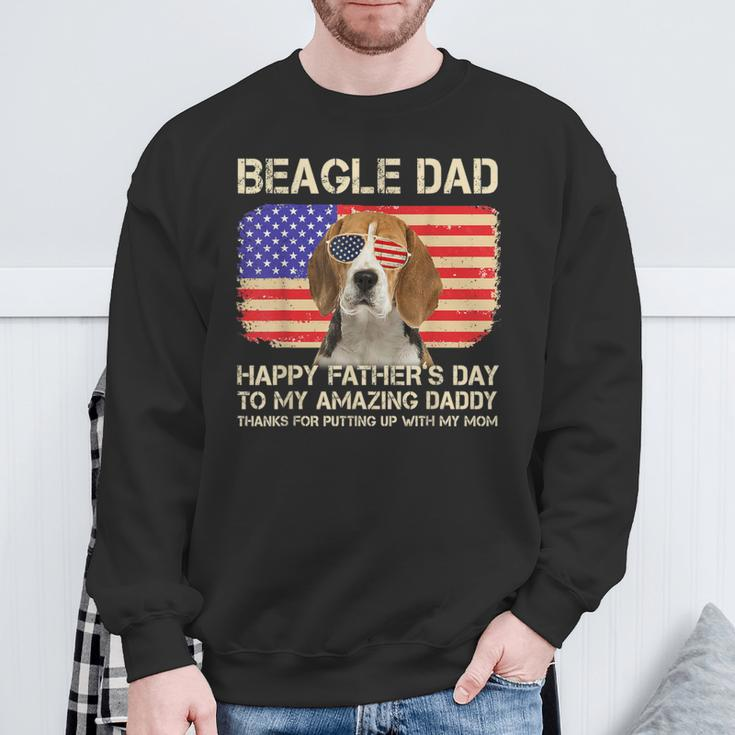 Beagle Dad Happy Fathers Day To My Amazing Daddy Dog Sweatshirt Gifts for Old Men