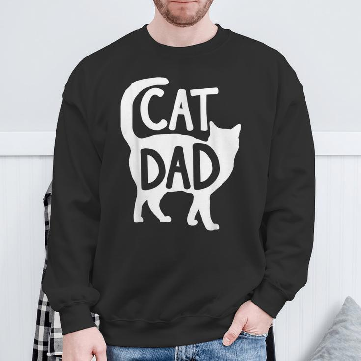 Best Cat Dad Fathers Day Men Kitty Daddy Papa Father's Day Sweatshirt Gifts for Old Men