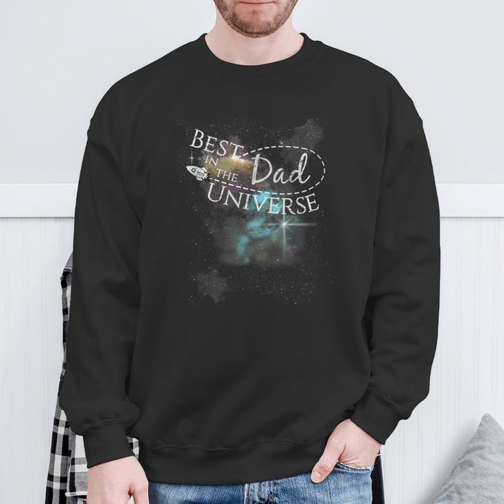 Best Dad In The Universe Fathers Day Space Nebula Sweatshirt Gifts for Old Men