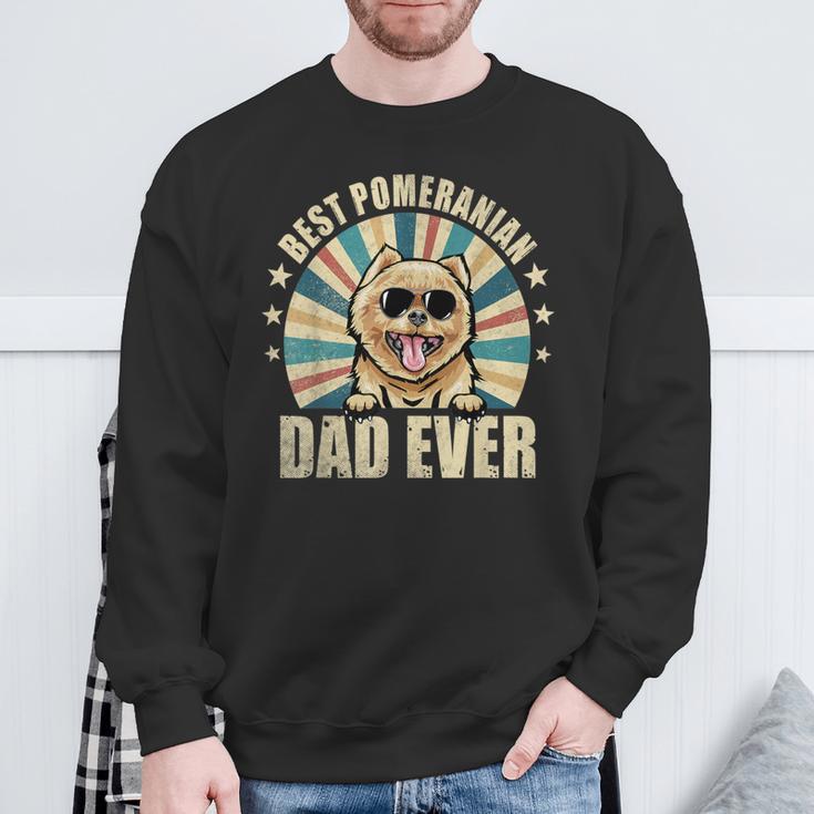 Best Pomeranian Dad Ever Vintage Dog Lover Sweatshirt Geschenke für alte Männer