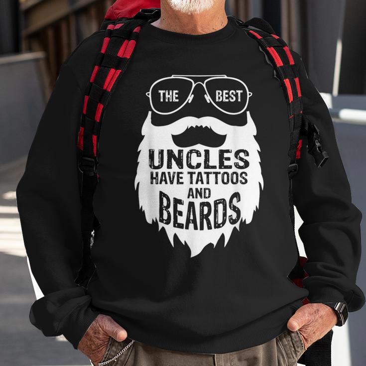 Best Uncles Beards Tattoos Husband Mens Sweatshirt Gifts for Old Men