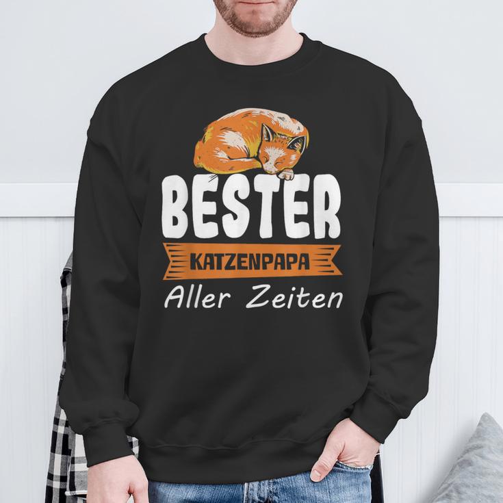 Bester Katzenpapa Aller Zeit Sweatshirt Geschenke für alte Männer