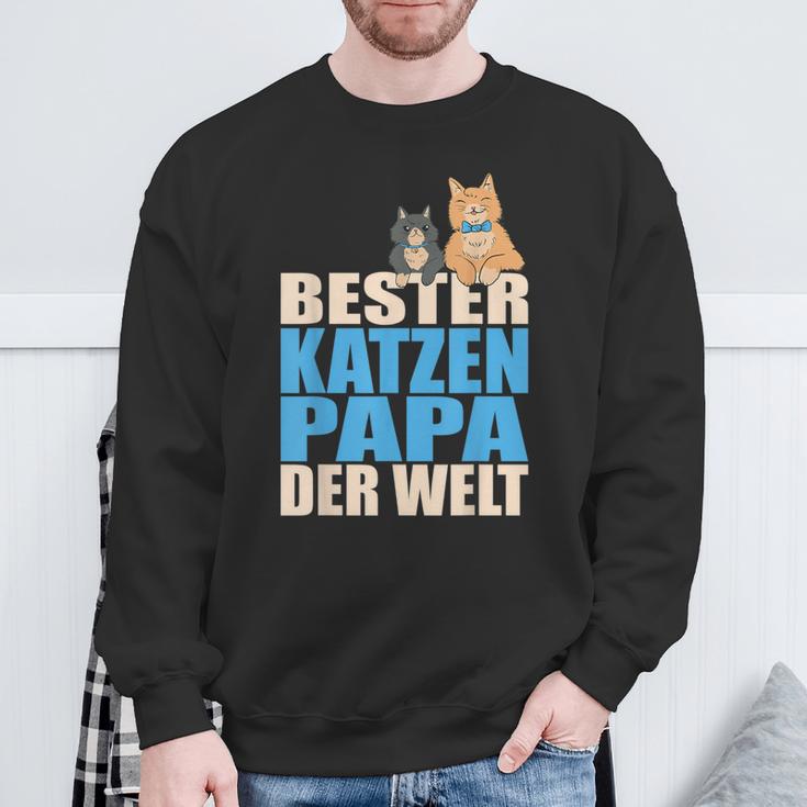 With Bester Katzenpapa Der Welt Sweatshirt Geschenke für alte Männer