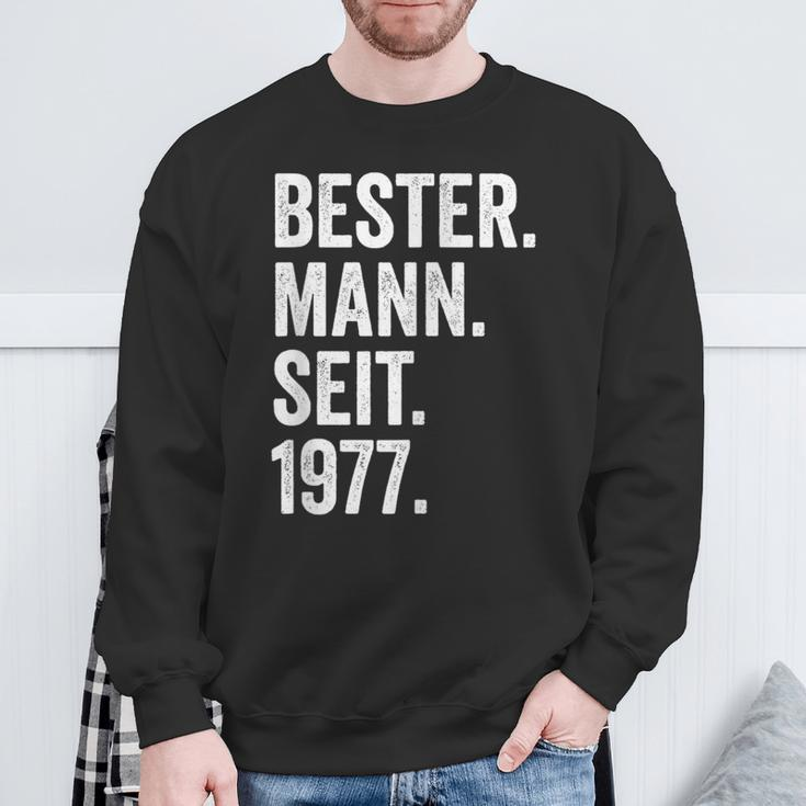 With Bester Mann Seit 1977 47 Hochzeitstag 47 Jahre Sweatshirt Geschenke für alte Männer
