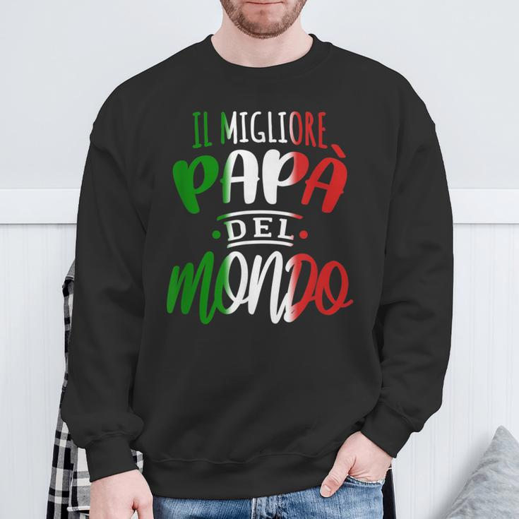 Bester Papa Der Welt Italian Italian Slogan Sweatshirt Geschenke für alte Männer